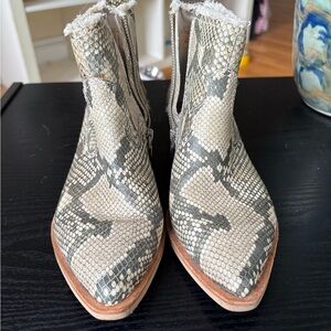 Dolce Vita Snakeskin Pattern Ankle Boots